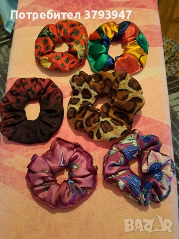 уникални скрънч ластици, снимка 3 - Аксесоари за коса - 54150123