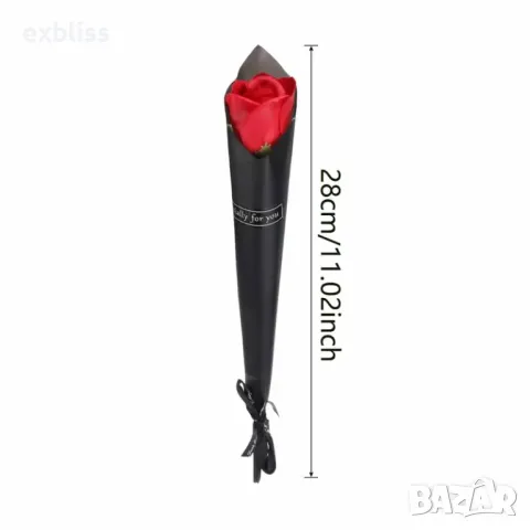 Елегантна изкуствена роза за подарък, снимка 3 - Романтични подаръци - 49225398
