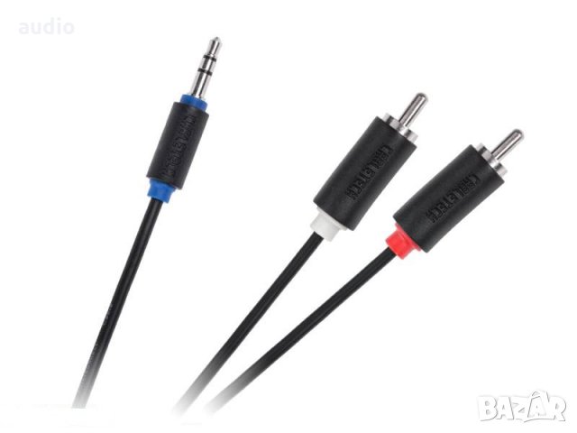 Кабел 3.5мм - 2x RCA Cabletech 1,8м., снимка 1