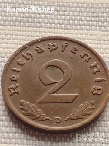 Монета 2 райхсфенинг 1937г. Германия Трети Райх с СХВАСТИКА за КОЛЕКЦИЯ 30296, снимка 2 - Нумизматика и бонистика - 42823474