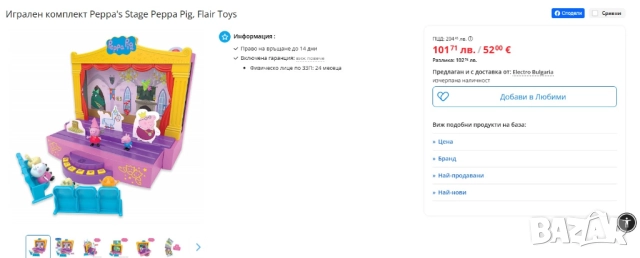 Чисто нов комплект - театрална сцена Peppa's Stage Peppa Pig, снимка 4 - Музикални играчки - 52690619