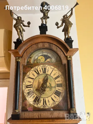 Античен стенен-Фризийски  часовник,дъб- 1950-1960г.с махало, снимка 2 - Стенни часовници - 49113713