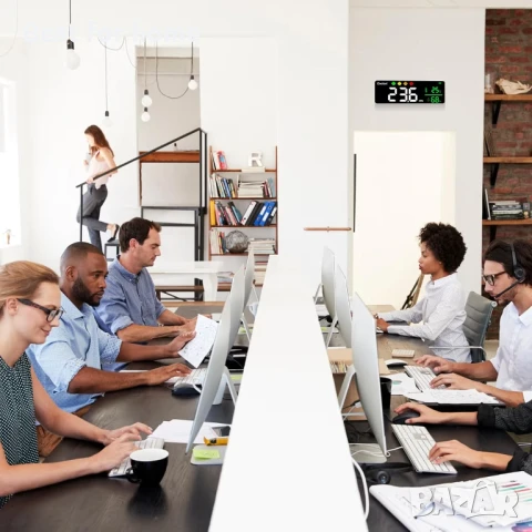 HYEIOL  3-в-1  стенен децибеломер с 11-инчов голям LED дисплей, снимка 8 - Друга електроника - 51191621