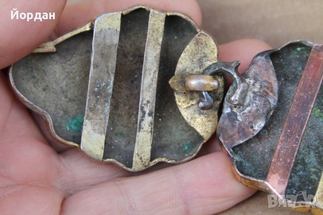 Сребърни пафти с живачна позлата, снимка 11 - Антикварни и старинни предмети - 44479918