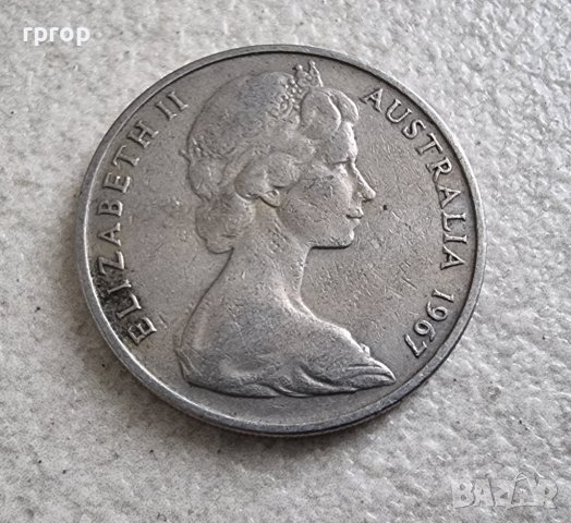 Монети. Австралия.  20  цента .  1967 година., снимка 3 - Нумизматика и бонистика - 39362800