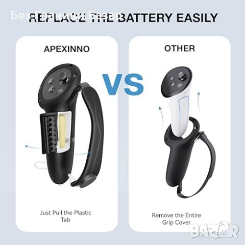 Нови VR Аксесоари Apexinno: Силиконови Калъфи за Meta Quest 3, снимка 4 - Друга електроника - 44150303