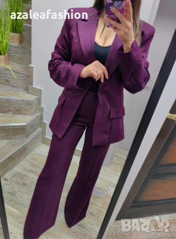 Лилав дамски костюм, снимка 9 - Костюми - 53082661