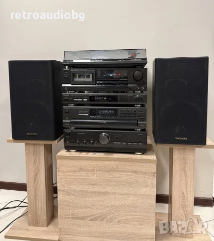 🔊Ретро аудио сет TECHNICS - усилвател, CD плеър, дек, тунер и грамофон + тонколони🔉, снимка 2 - Аудиосистеми - 56312637