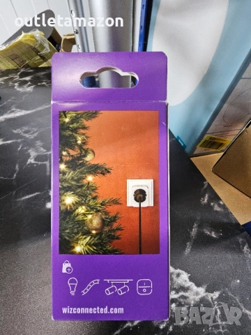 WiZ - Умен контакт с измервател на потреблението, интелигентно управление чрез глас, снимка 4 - Друга електроника - 52461635