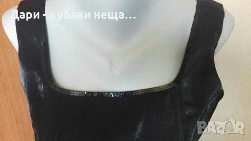 Официален потник/топ с акцент от пайети🍀❤S,M❤🍀арт.1079, снимка 2 - Корсети, бюстиета, топове - 36685282