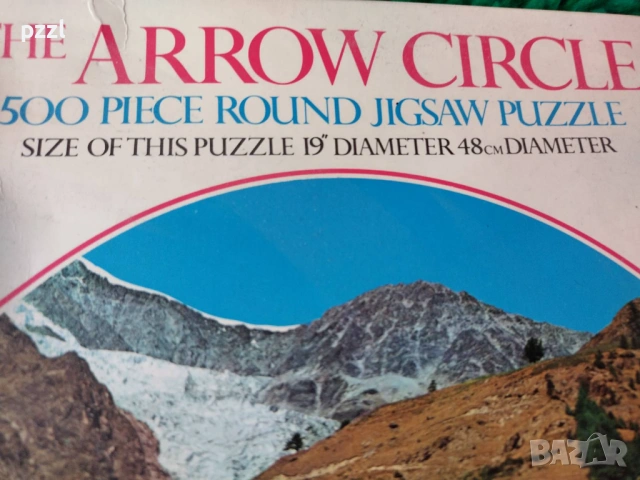 Кръгъл Пъзел "Mountain” Arrow 1982г. 500 части, снимка 2 - Пъзели - 53965947