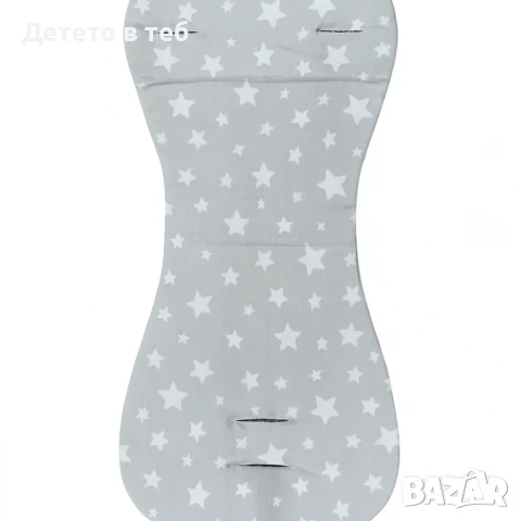 Подложка за столче за кола 0-13 кг, сиви звезди, снимка 1