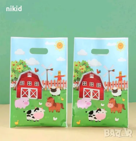 10 бр Торбички Горски животни мечка сърна лисица за сладки подарък рожден ден парти, снимка 2 - Други - 50307365