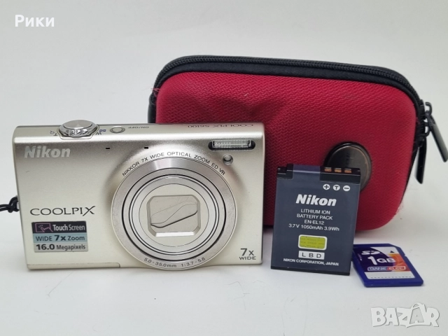 Nikon COOLPIX S6100 16mp Digital Camera Touchscreen Nikkor 7x wide Zoom