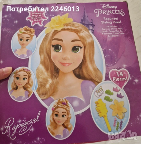 Кукла за прически Disney Рапунцел, снимка 6 - Кукли - 41857694