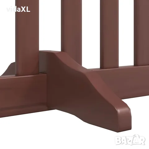 vidaXL Сгъваема преграда за куче с врата 10 панела кафяв 800 см топола, снимка 6 - За кучета - 56146642