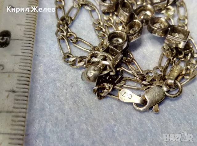 СКЪПОЦЕНЕН СРЕБЪРЕН КРЪСТ със СРЕБЪРНА ВЕРИЖКА РОДИРАНО СРЕБРО 925 C-Z с ЛАБОРАТОРЕН МОЙСАНИТ 41842, снимка 6 - Колиета, медальони, синджири - 49328506