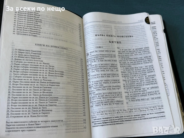 Библия , сиреч книгите на Свещеното Писание на Ветхия и Новия Завет ,облечена в кожа и позлата , снимка 8 - Специализирана литература - 54308233