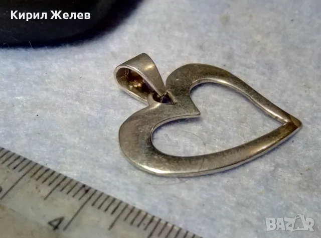 СТИЛЕН РОМАНТИЧЕН СРЕБЪРЕН МЕДАЛЬОН СЪРЧИЦЕ СРЕБРО 925 ПРОБА АРТ ПЕНДАНТ ВИСУЛКА 25154, снимка 7 - Колиета, медальони, синджири - 49958231