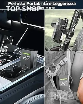 въздушен компресор, MARBERO 150PSI, преносима безжична помпа, снимка 4 - Аксесоари и консумативи - 48748129