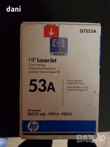 HP 53A Black Original LaserJet Toner Cartridge, Q7553A , снимка 2 - Консумативи за принтери - 30788690