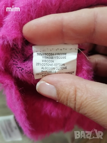 Пухена блуза със сърчица, снимка 2 - Блузи с дълъг ръкав и пуловери - 52857000