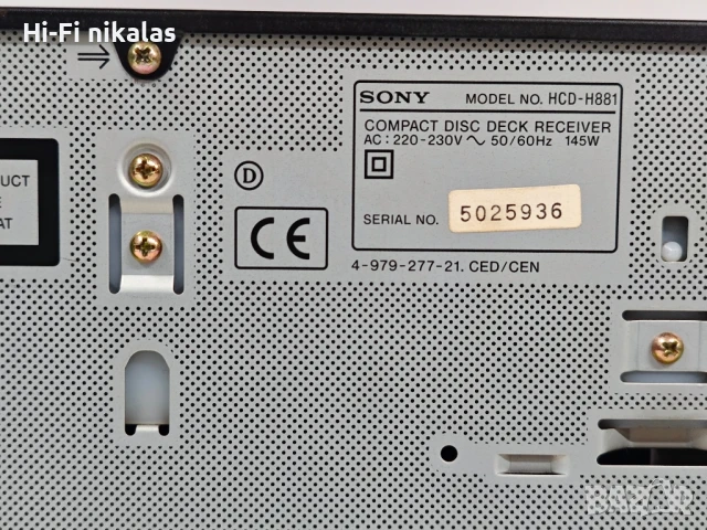стерео уредба аудио система SONY HCD-H881, снимка 7 - Аудиосистеми - 51353493