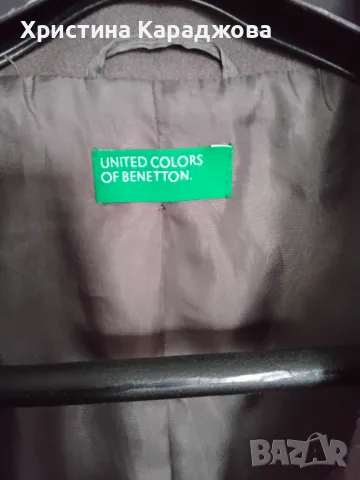 Дамско късо палто Benetton, снимка 3 - Палта, манта - 49696907