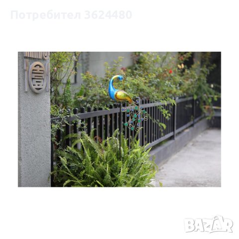 Градинска Соларна Лампа Паун, снимка 12 - Соларни лампи - 42829628