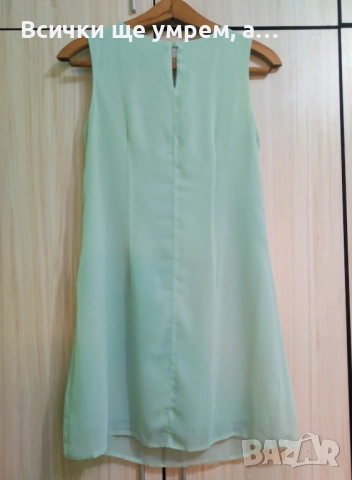 Къса рокля цвят мента , снимка 2 - Рокли - 51482291