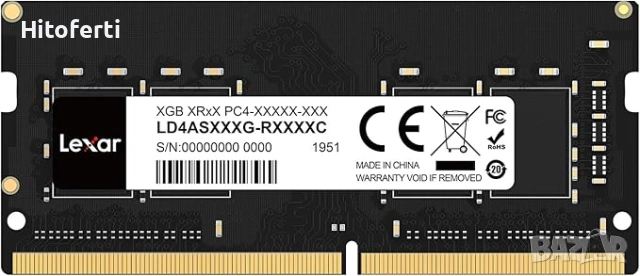  Памет за лаптоп Lexar SODIMM 8GB DDR4 RAM 3200 MHz, 260-пинова DDR4 SODIMM