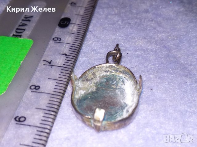 СТАРА СРЕБЪРНА ВИСУЛКА от МЕДАЛЬОН СРЕБРО 925 с ГНЕЗДО за ВГРАЖДАНЕ на СКЪПОЦЕНЕН КАМЪК 34462, снимка 7 - Антикварни и старинни предмети - 39318955