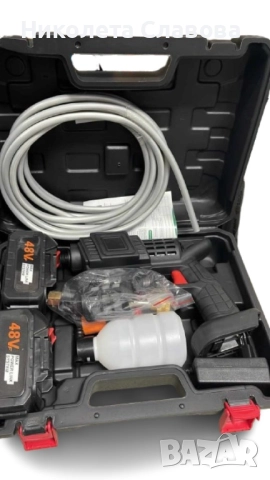 💦 Акумулаторна водоструйка 48V с 2 батерии – мощност навсякъде! ⚡, снимка 5 - Парочистачки и Водоструйки - 51530175