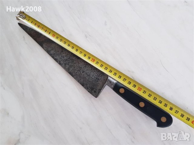 Уникален стар интересен и качествен кован нож с бронзови нитове, снимка 15 - Антикварни и старинни предмети - 42043471