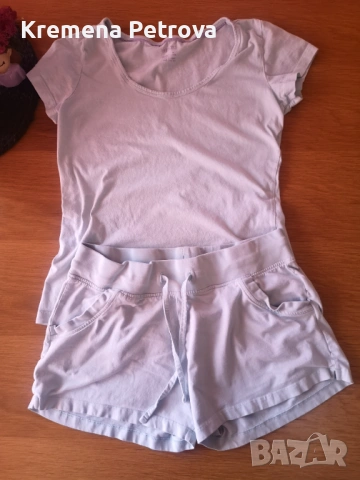 Доставка до СПИДИ АВТОМАТ 2,14€- Летен лот панталон и 2 потника, М размер и други, снимка 10 - Комплекти - 53992916