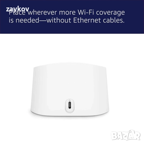Удължител на Wi-Fi сигнал от Amazon eero 6 mesh | Разширява съществуващата eero мрежа, снимка 3 - Друга електроника - 52471478