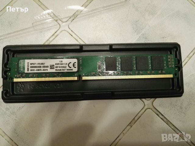 Рам памет, KINGSTON, 8GB, DDR3, 1600MHz, RAM, KVR16N11/8, memory двустранна, DESKTOP, ддр3, снимка 2 - RAM памет - 34285465