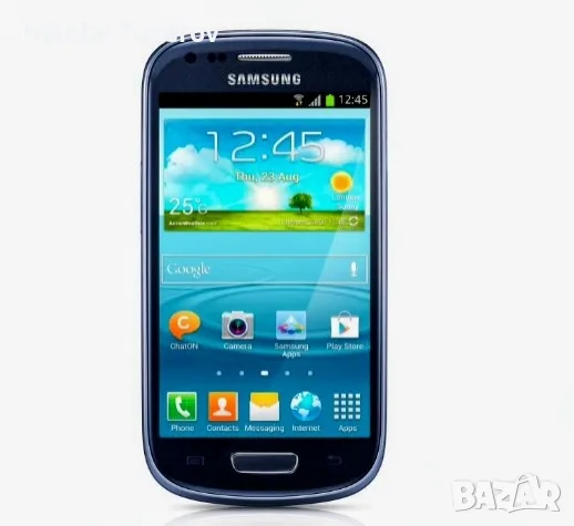 Работещ телефон Samsung galaxy s3 mini GT 8200 с зарядно устройство подарък калъфче 