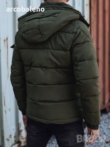 Мъжко зимно ватирано яке с качулка, 4цвята , снимка 17 - Якета - 47434573