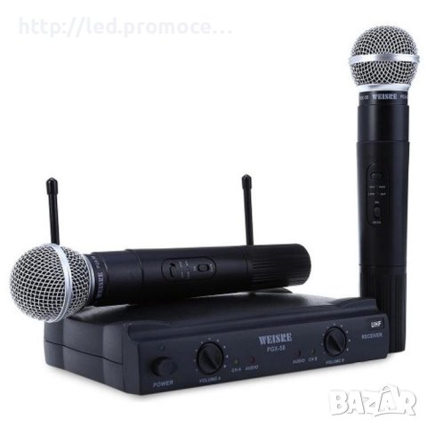 Професионална система с 2 безжични микрофона SM-58 II, снимка 1 - Микрофони - 40105868