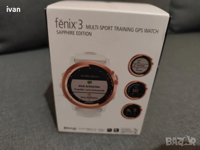 Garmin Fenix 3 Gold Sapphire Edition, снимка 5 - Смарт гривни - 53333077