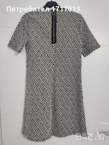 Рокля с къс ръкав / Рокля H&M / черно бяла рокля / Размер XS - S, снимка 2 - Рокли - 44765048