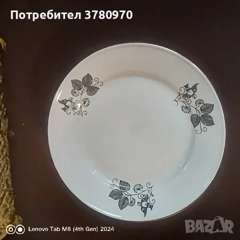 Чинии: 1.български "Изида"-4 дълбоки,5 плитки 2 .руски, керамика-5 
