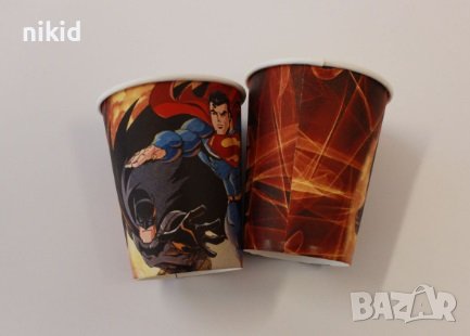 Avengers Отмъстителите герои Батман Супермен 10 бр картонени чаши парти рожден ден