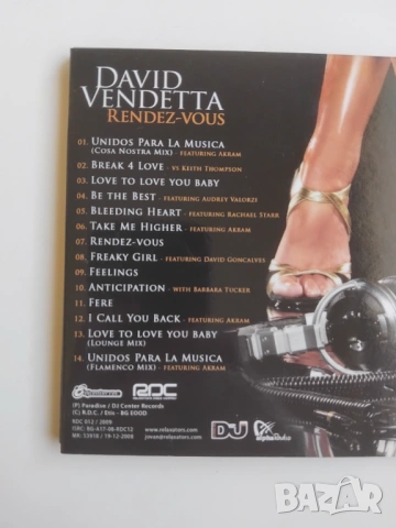 David Vendetta – Rendez-Vous - оригинален диск музика, снимка 2 - CD дискове - 54314682