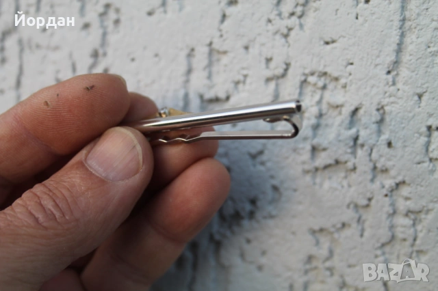 Сребърна щипка за вратовръзка 0,925, снимка 7 - Колиета, медальони, синджири - 53275084