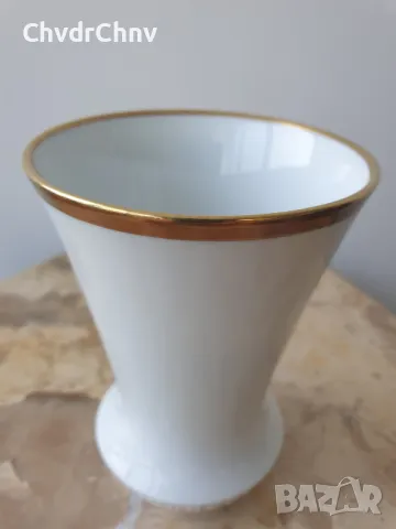 2бр Bareuther Бавария стара немска пиедестална порцеланова чиния-купа-фруктиера-ваза, снимка 8 - Вази - 49829459