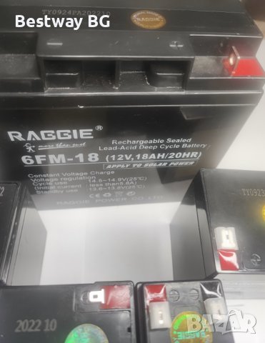 Акумулаторни оловни батерии RAGGIE 1- 18 Ah , снимка 5 - Друга електроника - 40000714