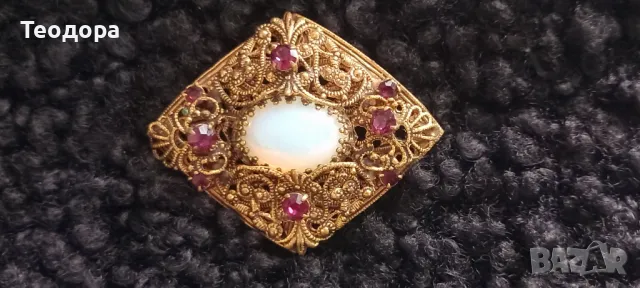 Ретро брошка, снимка 4 - Антикварни и старинни предмети - 47474707