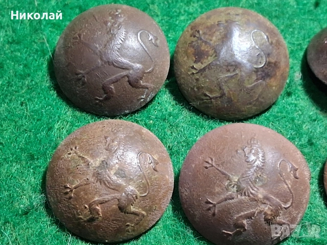 Стари Военни Бронзови Копчета Царство България ПСВ, снимка 2 - Антикварни и старинни предмети - 53946369